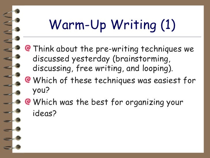prewriting techniques writing process